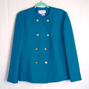 Carlisle Jacket Blazer Dark Turquoise Size 8